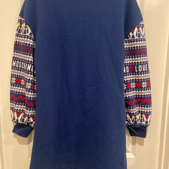 New Moschino logo fair aisle sweater dress - Picture 7 of 11